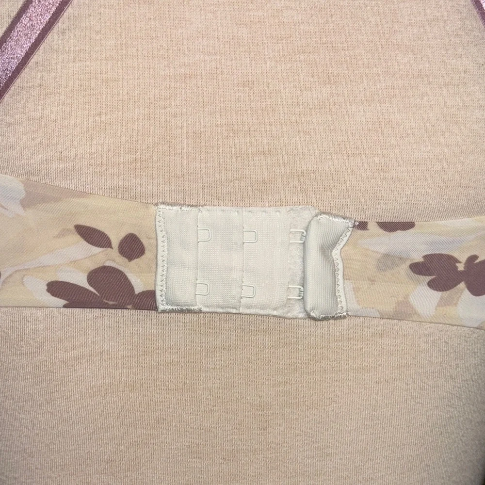 AUDEN Elegant Floral Women's nursing wireless Bra in Cream and Purple size 32D